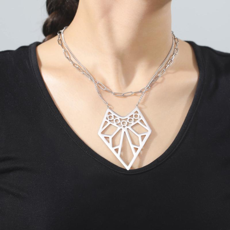 Jewellery | Silver Origami Elephant Necklace  –  Womens Accessories Jewellery