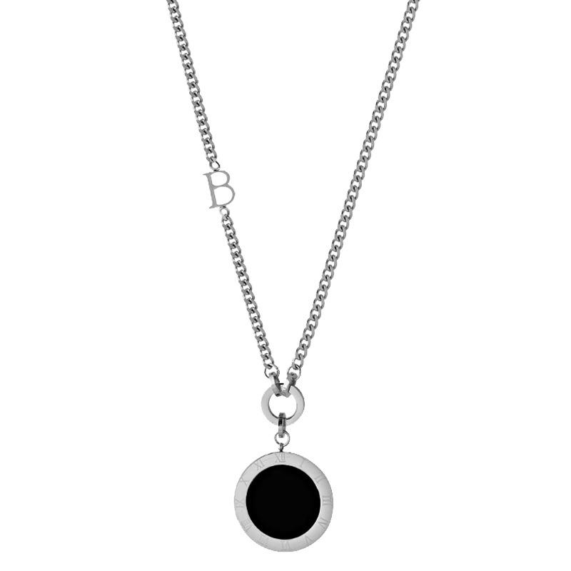 Jewellery | Silver Stainless Steel Reversible Clock Pendant  –  Womens Accessories Jewellery