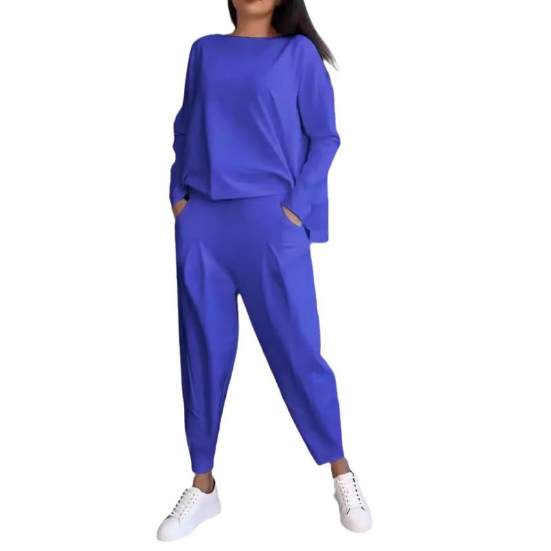 Jumpsuits & Playsuits | Royal Blue  Chiffon Sequin Top & Trouser Set  –  Womens Clothing Jumpsuits & Playsuits