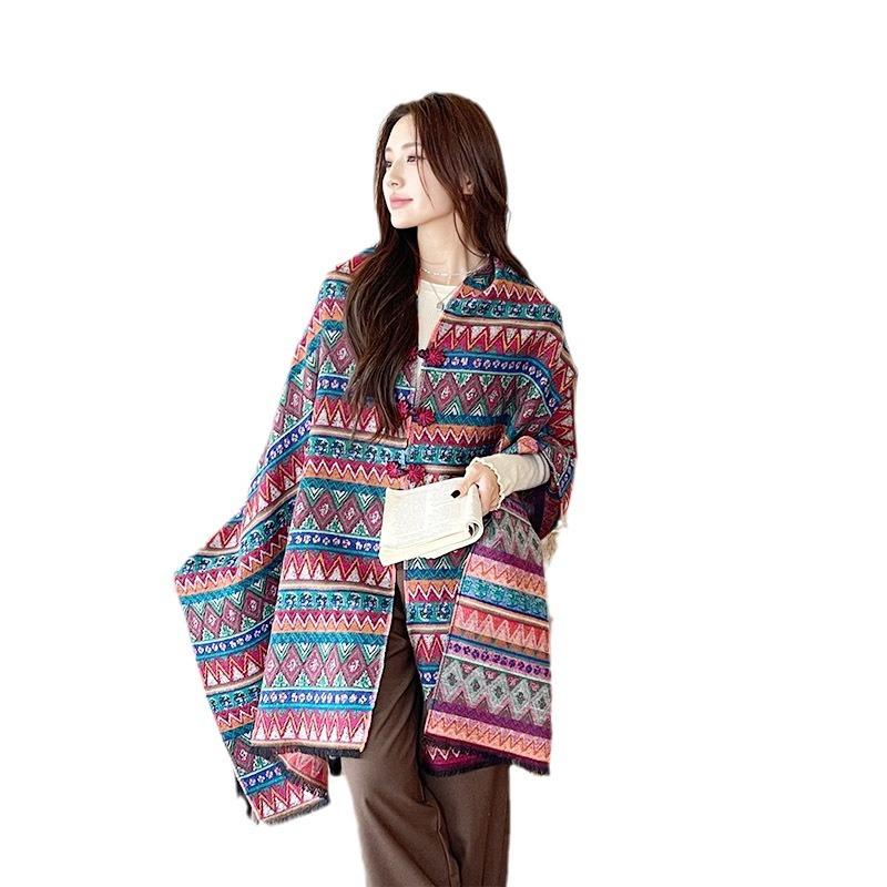 Knitwear | Natural Geometric Pattern Knit Cardigan  –  Womens Clothing Knitwear