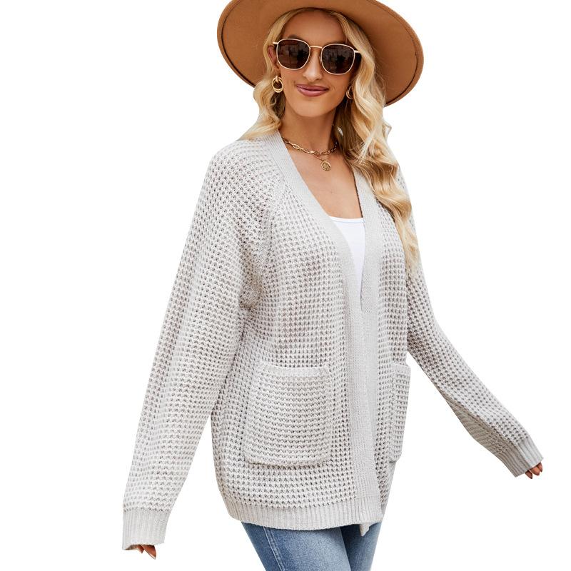 Knitwear | Natural Soft Open Knit Cardigan  –  Womens Clothing Knitwear