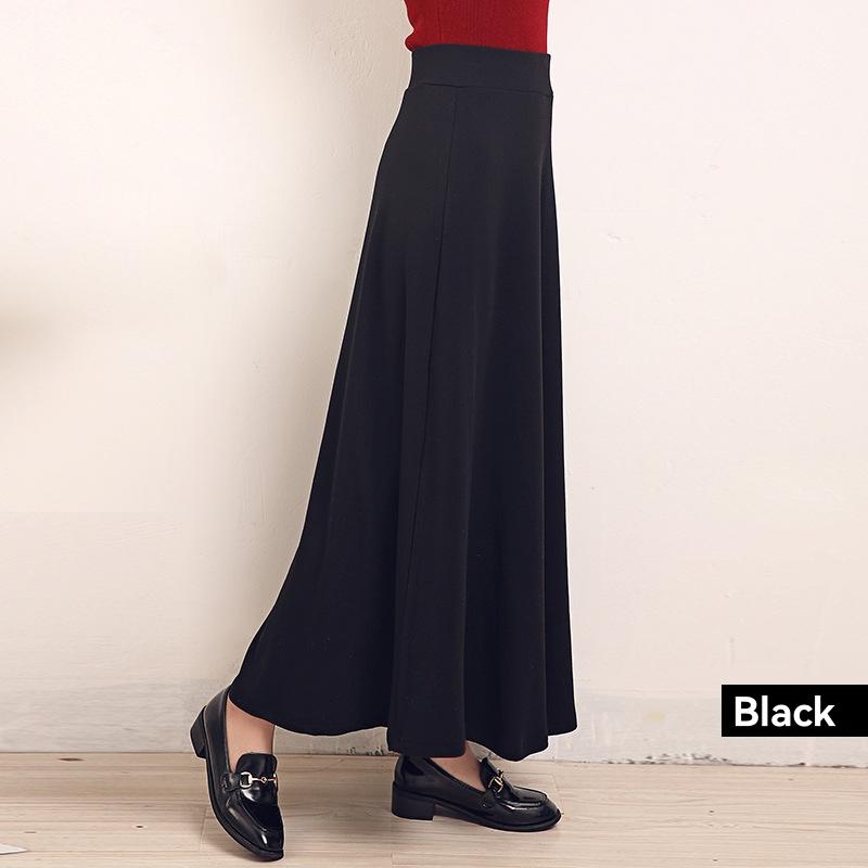 Skirts | Black Plain Elastic Waist Knitted A Richard Badders Midi Skirt  –  Womens Clothing Black