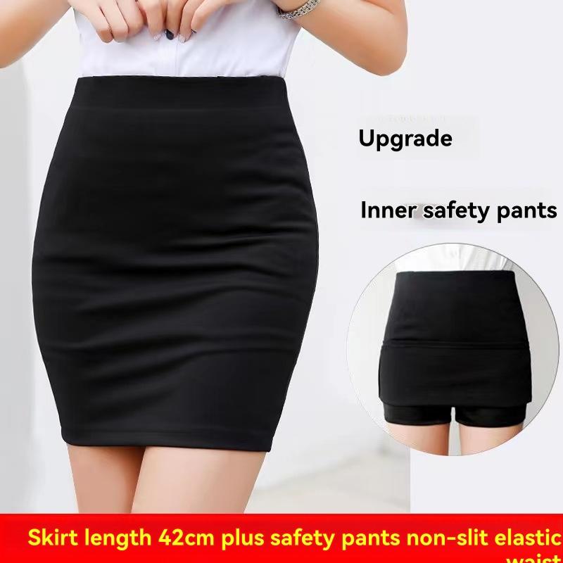 Skirts | Black Velvet Knee Length Pencil Skirt  –  Womens Clothing Black