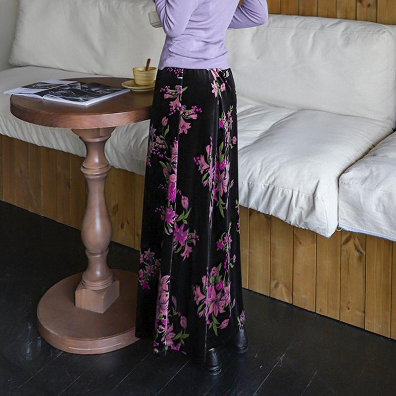 Skirts | Plum  Floral Print Midi Skirt  –  Womens Clothing Plum