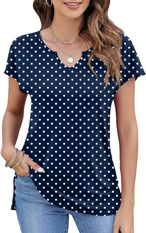 Tops | Black Ditsy Heart Print Lounge T-Shirt Top  –  Womens Clothing Black