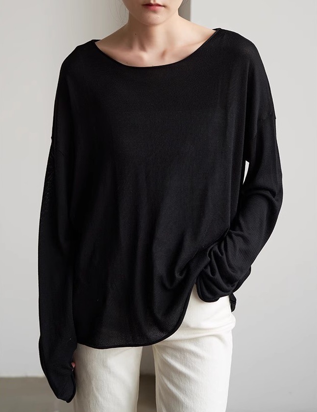 Tops | Black Long Sleeve Stretch Top  –  Womens Clothing Black