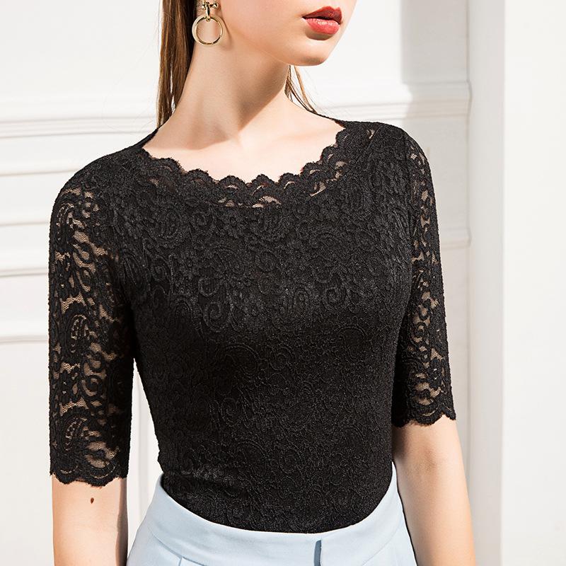 Tops | Black Paisley Lace Ruched Sleeve Bardot Top  –  Womens Clothing Black