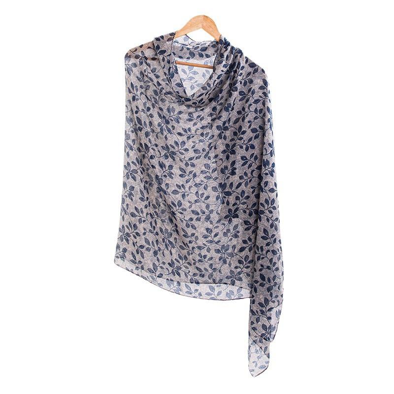 Tops | Blue Floral Print Cowl Neck Stretch Top  –  Womens Clothing Blue