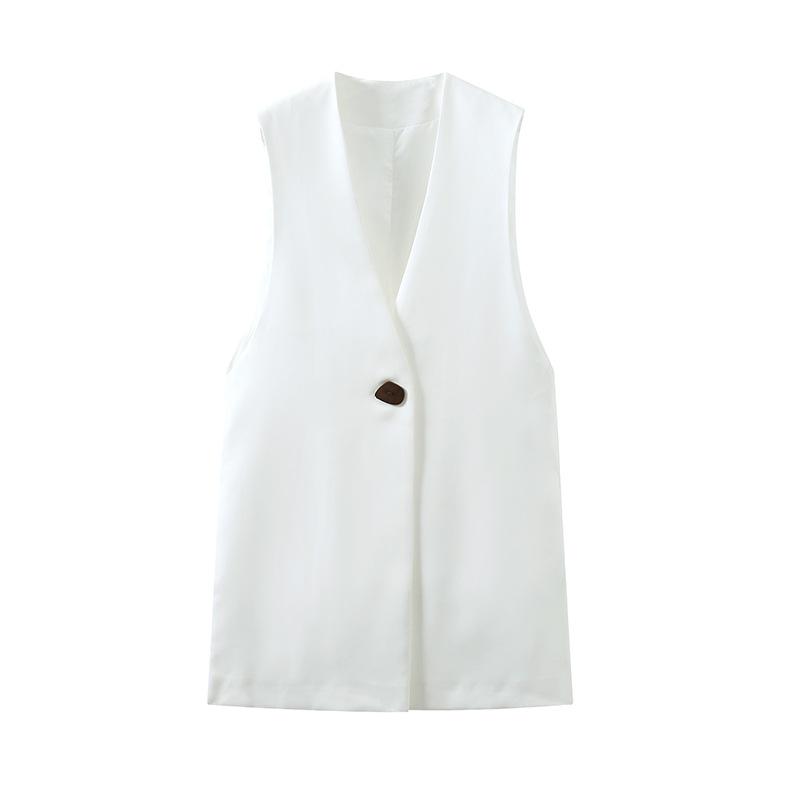 Tops | Camel Pleat Front Button Detail V-Neck Vest  –  Womens Clothing Camel