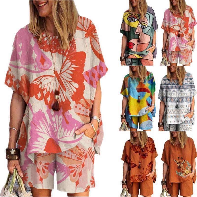 Tops | Coral Palm Print V-Neck Wrap Hem Tunic Top  –  Womens Clothing CORAL