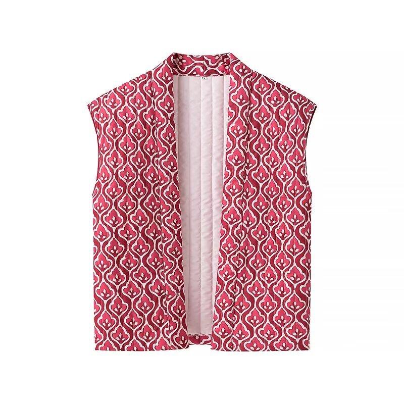 Tops | Fuchsia Aztec Print Overshirt V-Neck Stretch Top  –  Womens Clothing Fuchsia