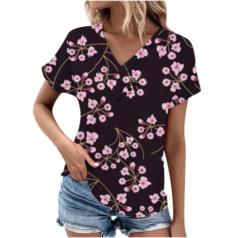 Tops | Fuchsia Curve Floral Chiffon Overlay Top  –  Womens Clothing Fuchsia