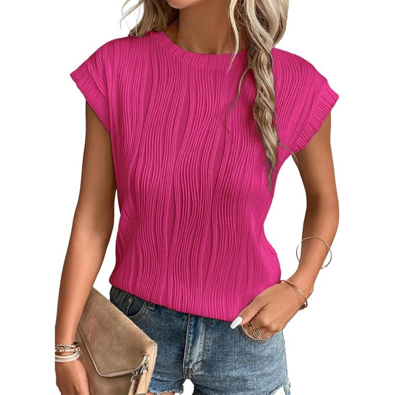 Tops | Fuchsia Textured Side Tie Tunic Top  –  Womens Clothing Fuchsia