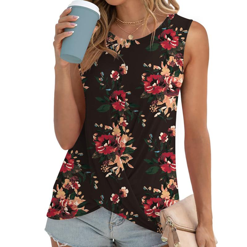 Tops | Green Curve Floral V-Neck Swing Stretch Top  –  Womens Clothing Green