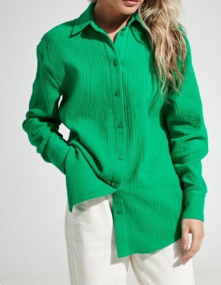 Tops | Green Relaxed Longline Shirt  –  Womens Clothing Green