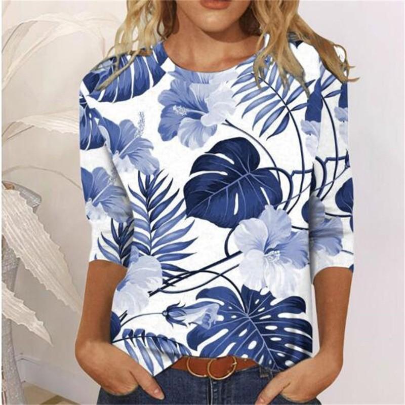 Tops | Midnight Blue Floral Print Longline Tunic Top  –  Womens Clothing Midnight Blue