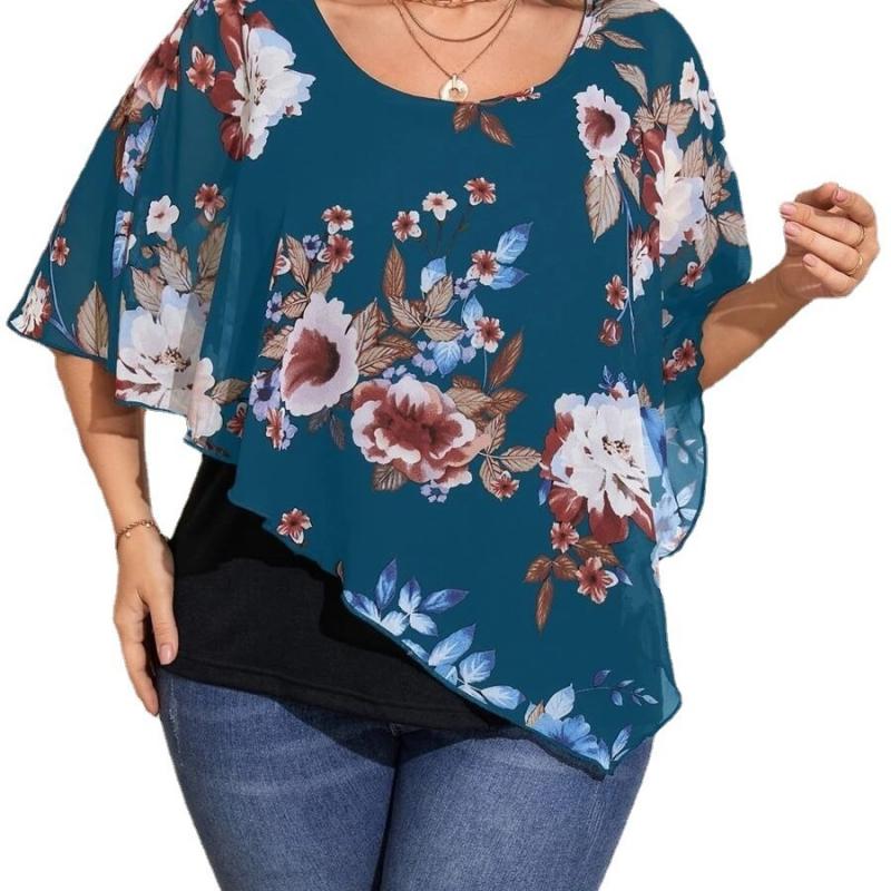 Tops | Multi Floral Printed Bardot Tunic Top  –  Womens Clothing Multi