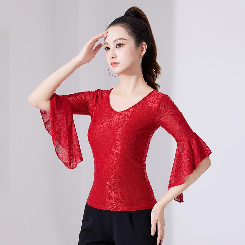 Tops | Red Paisley Print Hanky Hem Top  –  Womens Clothing Red