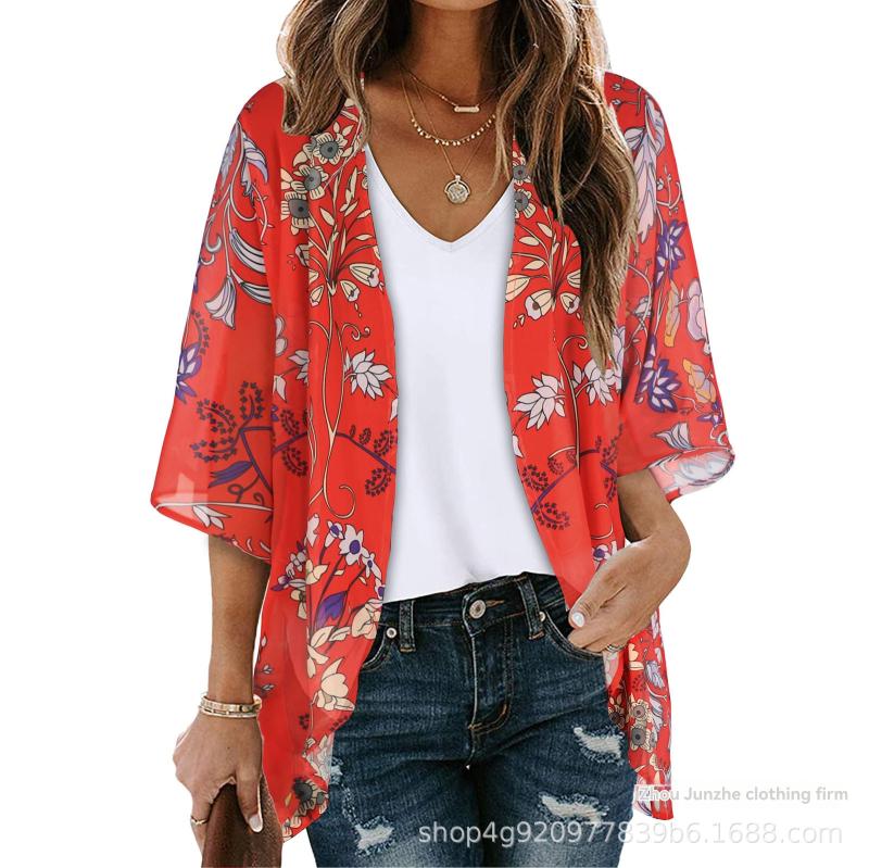 Tops | Red Petite Floral Print Bardot Top  –  Womens Clothing Red