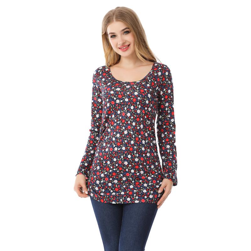 Tops | Rust Floral Print Ruched V-Neck Stretch Top  –  Womens Clothing Rust