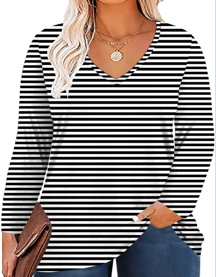 Tops | Stone Stripe Swing Hem Tunic Top  –  Womens Clothing Stone