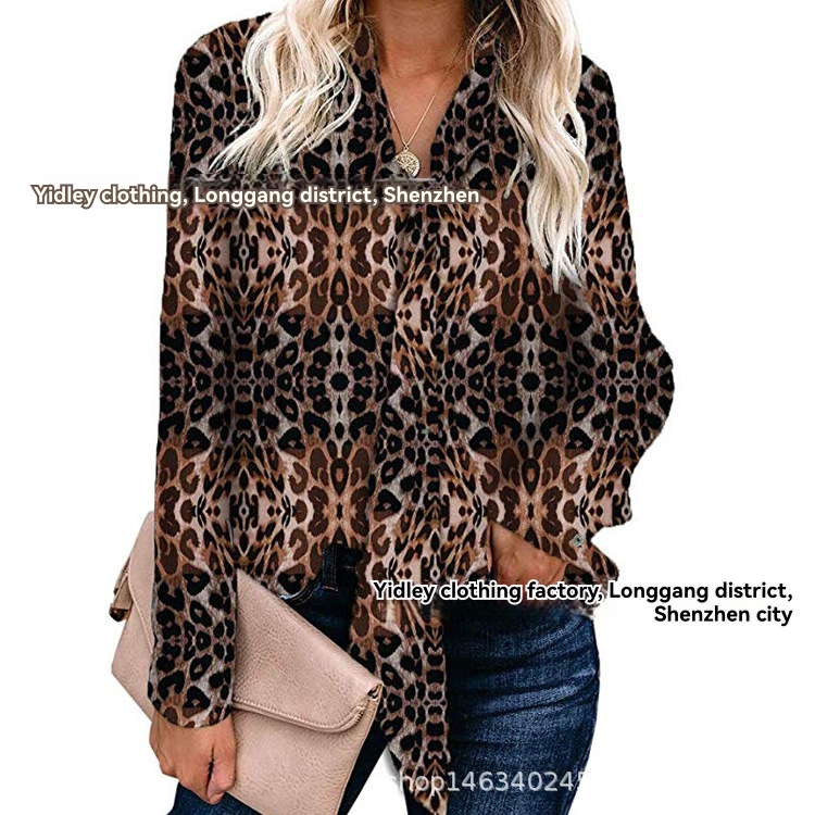 Tops | Taupe Animal Print Stretch Blouse  –  Womens Clothing Taupe