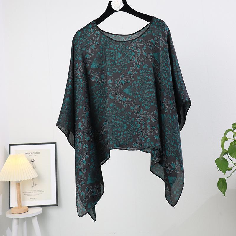 Tops | Teal Metallic Floral Print Overlay Top  –  Womens Clothing Teal