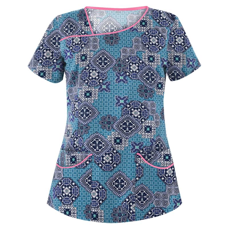 Tops | Turquoise Curve Paisley Back Bar Stretch Tunic Top  –  Womens Clothing Tops