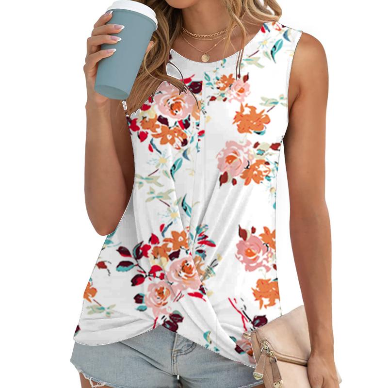 Tops | Turquoise Petite Floral Print Chiffon Overlay Top  –  Womens Clothing Tops