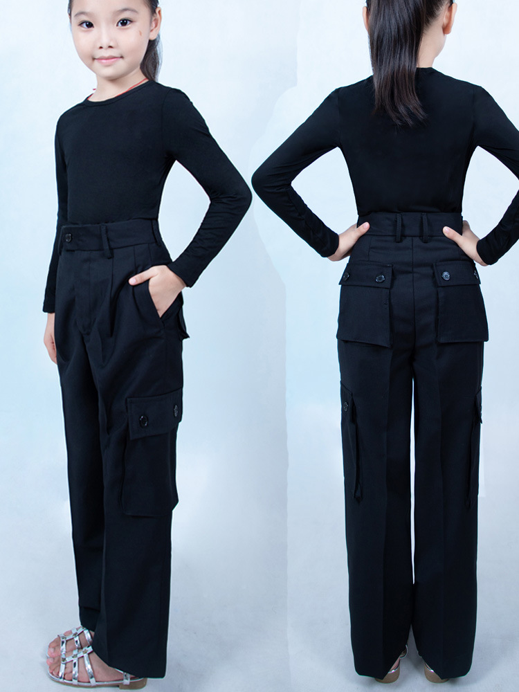 Trousers | Black Casual Elastic Waist Cargo Stretch Trousers  –  Womens Clothing Black