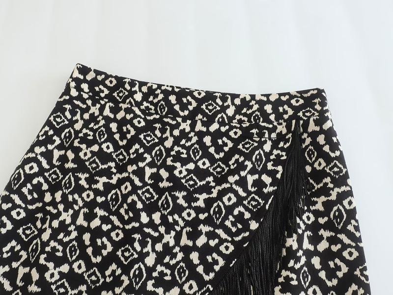 Trousers | Black Petite Aztec Animal Pocket Trousers  –  Womens Clothing Black