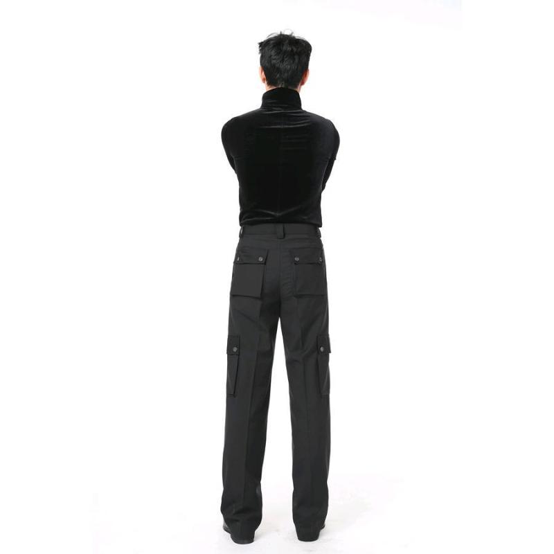 Trousers | Black Turn Up Stretch Cargo Trousers  –  Womens Clothing Black