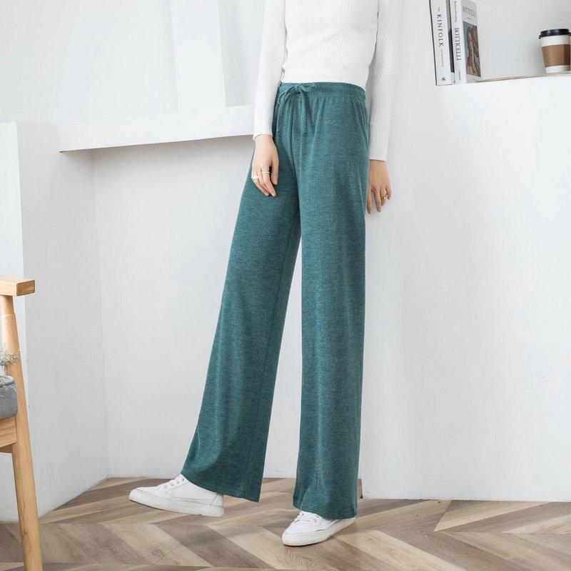 Trousers | Blue Petite Linen Mix Wide Leg Trousers  –  Womens Clothing Blue