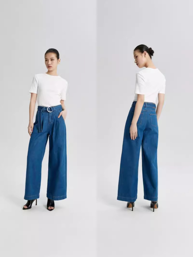 Trousers | Denim Cotton Denim Stretch Culottes  –  Womens Clothing Denim