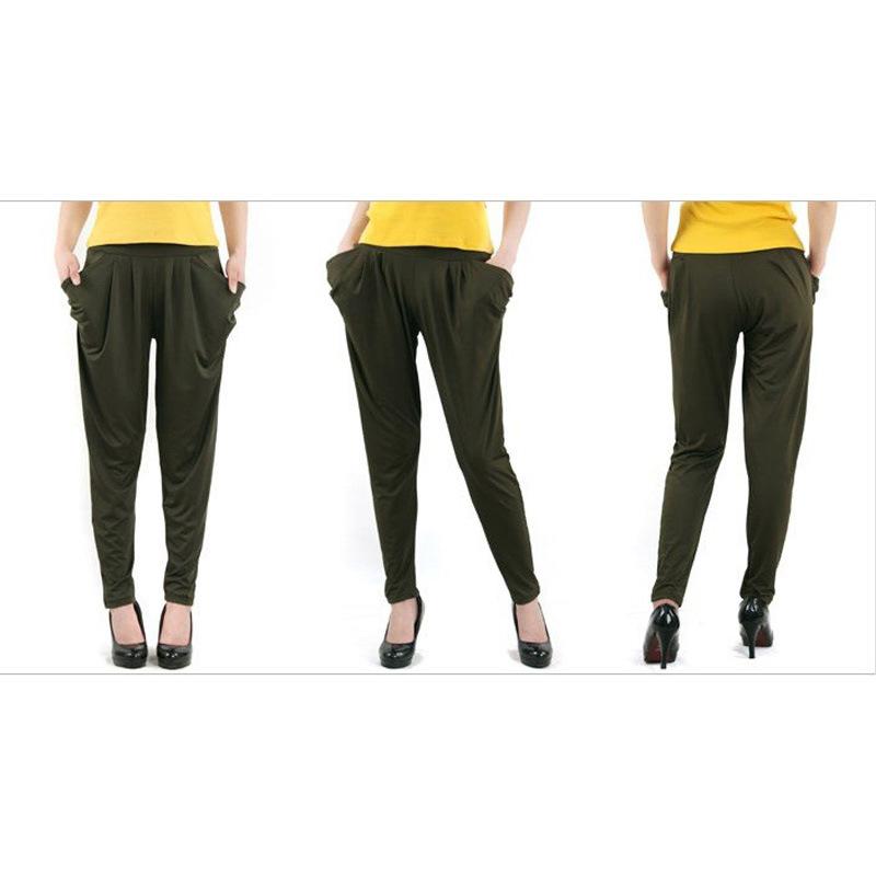 Trousers | Elastic Waist Hareem Trousers  –  Womens Clothing Trousers