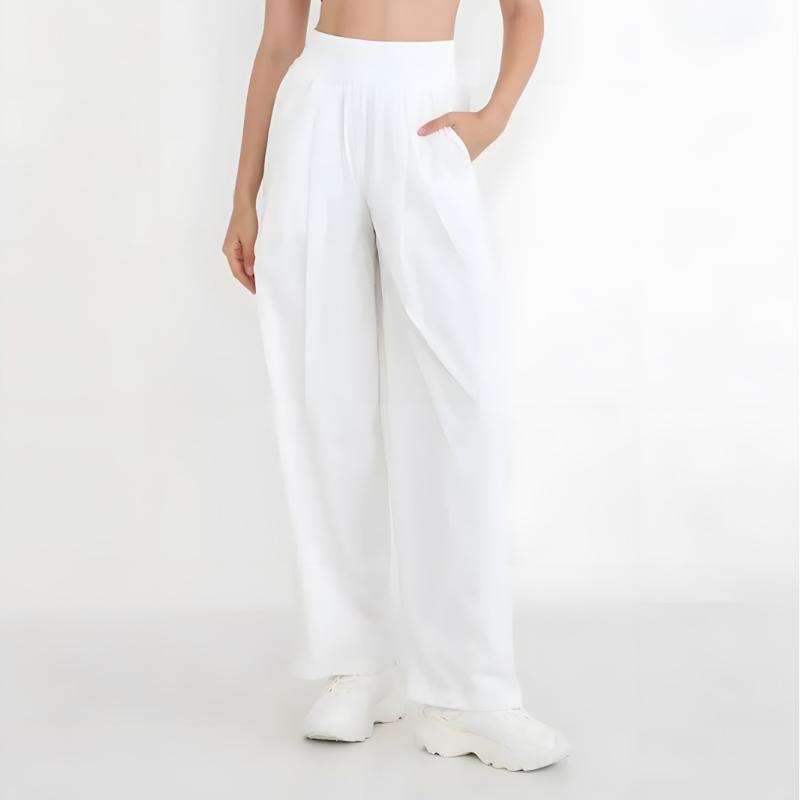 Trousers | Ivory Petite Wide Leg Stretch Trousers  –  Womens Clothing Ivory