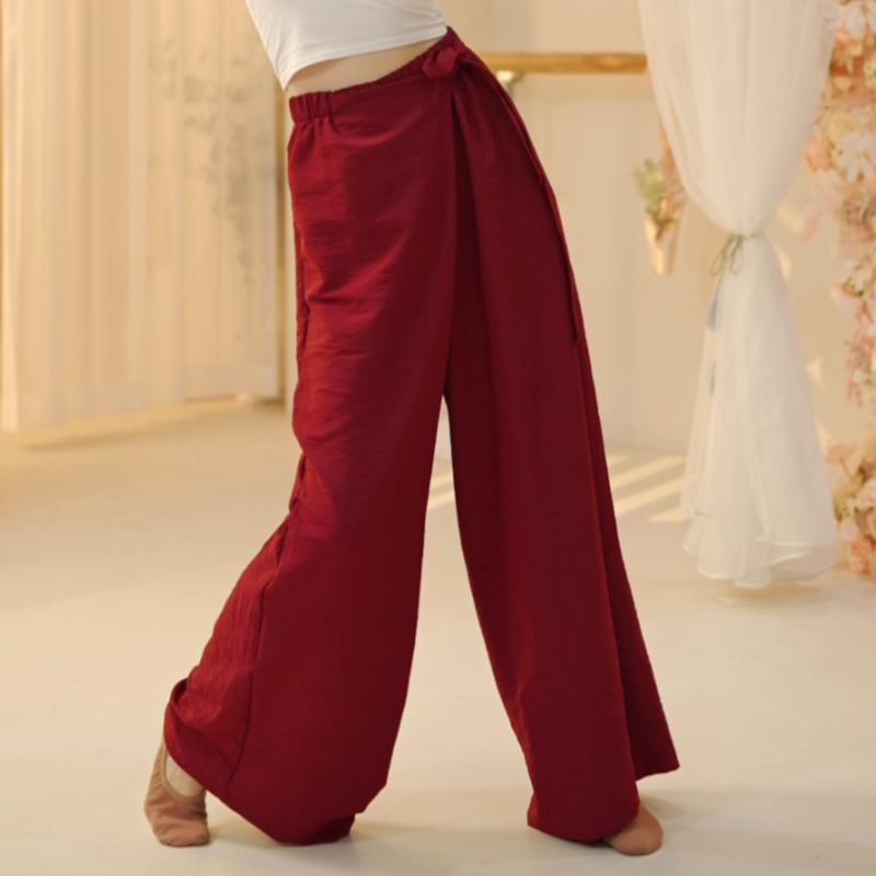 Trousers | Magenta Textured Cotton Wide Leg Trousers  –  Womens Clothing MAGENTA