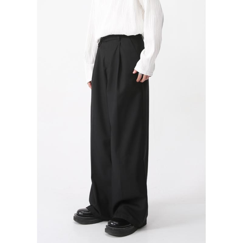 Trousers | Navy Wide Leg Elastic Waist Tie Front Trouser  –  Womens Clothing Navy