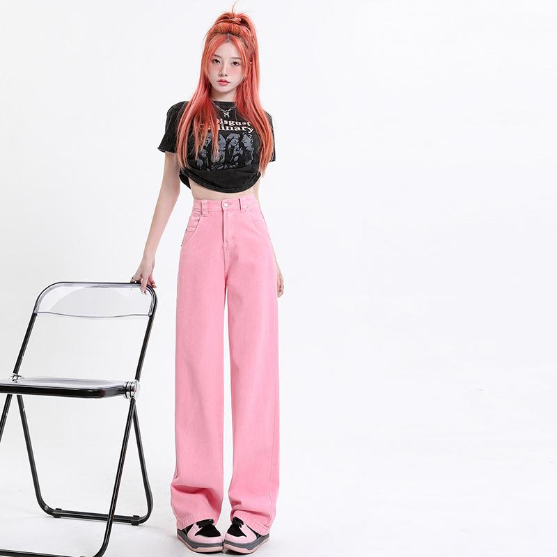 Trousers | Pink Cotton Denim Stretch Cropped Culottes  –  Womens Clothing PINK