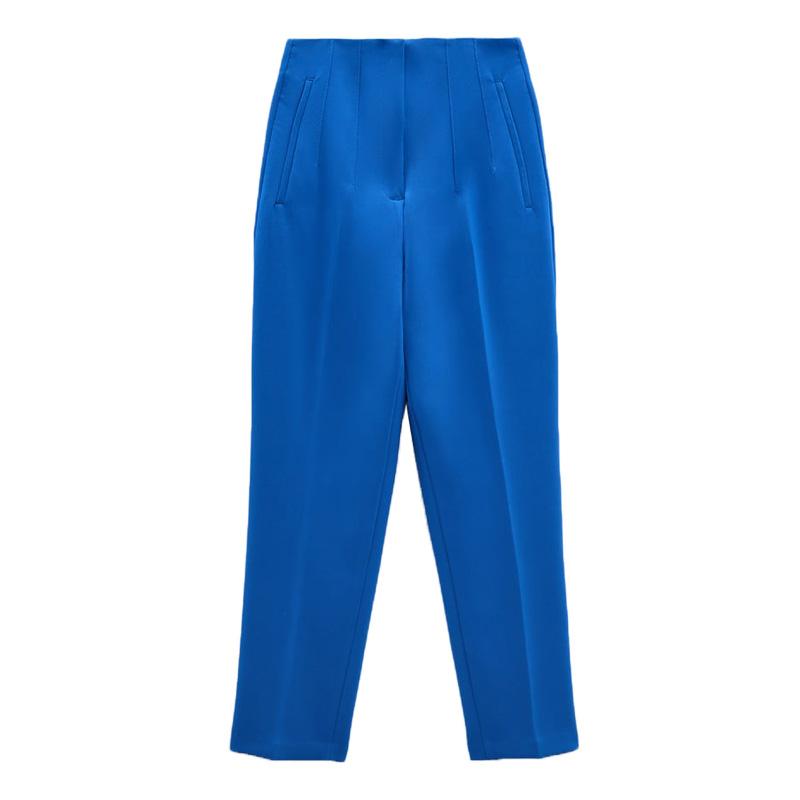 Trousers | Royal Blue Petite Ankle Length Smart Trouser  –  Womens Clothing Royal Blue