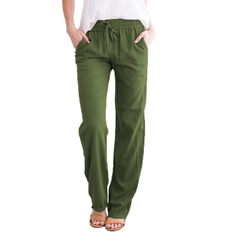 Trousers | Sage Tie Waist Wide Leg Trousers  –  Womens Clothing Sage