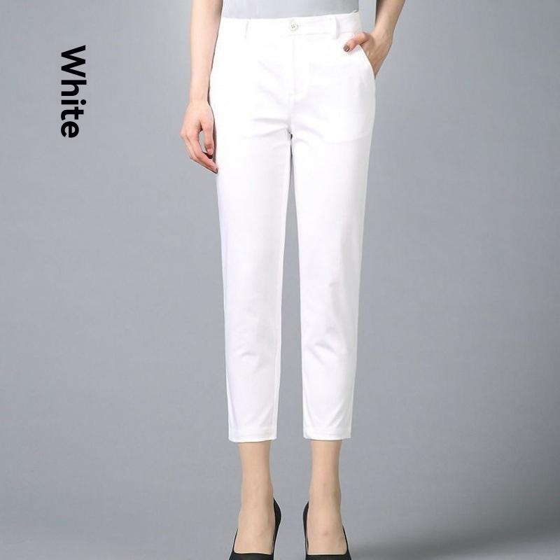 Trousers | White Petite Cotton Blend Stretch Chino Trousers  –  Womens Clothing Trousers