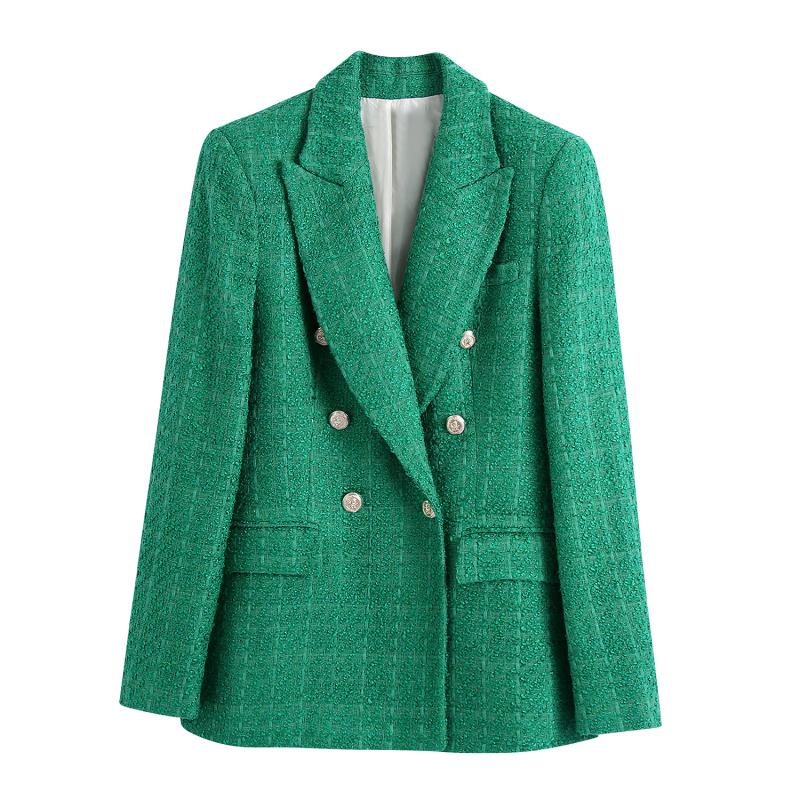 Jackets | Green Tailored Longline Boucle Jacket  –  Womens Clothing Green